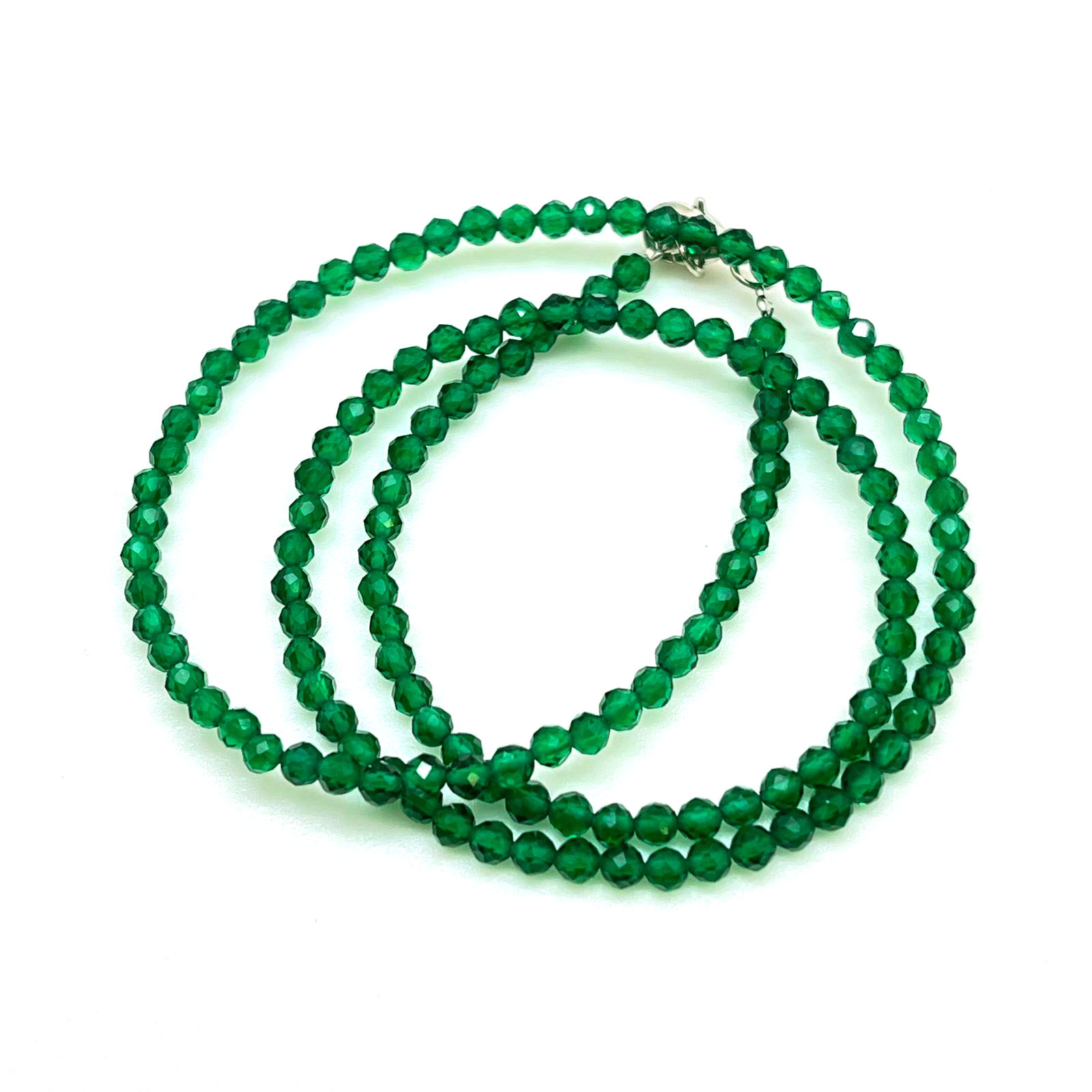 картинка Ожерелье - нитка 45 см из ярко зеленой Шпинели 2,2 мм ШП550-27 от магазина El Corazon