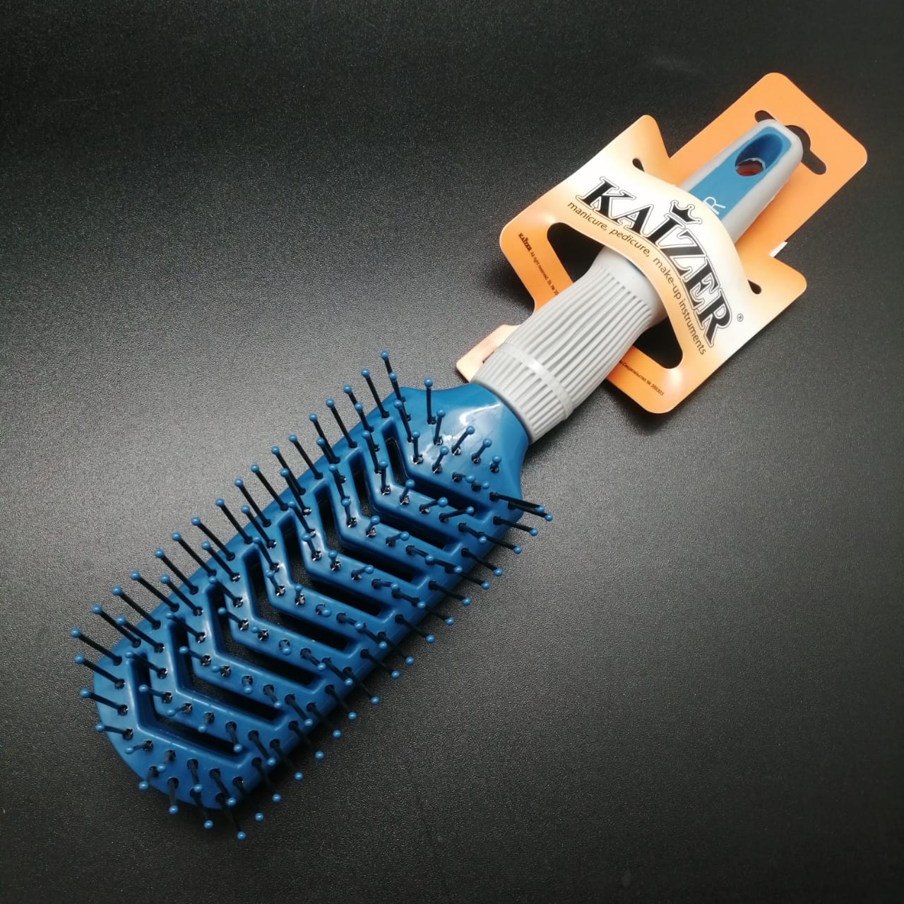 картинка Щетка для волос Kaizer 2710МА Вентиляционная, синяя от магазина El Corazon