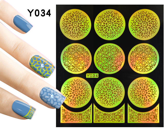 картинка Yi Kou Виниловые трафареты для ногтей № Y034 от магазина El Corazon