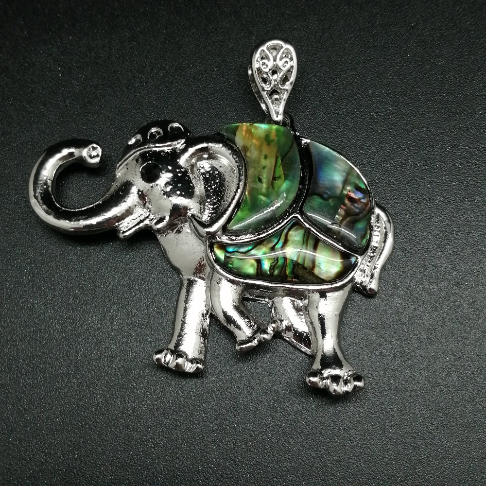 картинка Подвеска Слон с перламутром (Гелиотис)  от магазина El Corazon