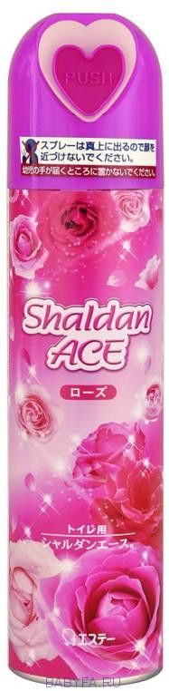 картинка Kagaku Shaldan ACE Спрей-освежитель воздуха для туалета c ароматом розы 230 мл. от магазина El Corazon