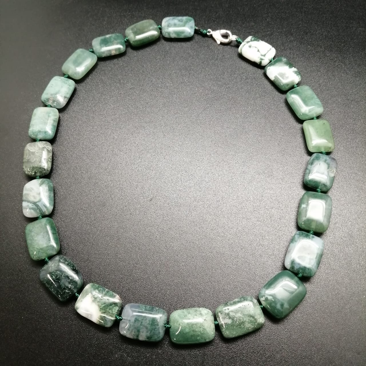 картинка Ожерелье 46 см из зеленой Яшмы 04 от магазина El Corazon