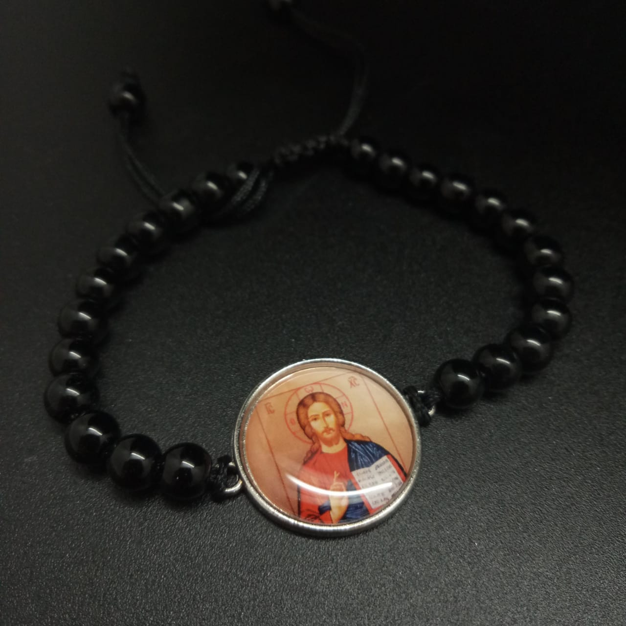 картинка Брояница из Агата с иконой Господь Вседержитель 02 от магазина El Corazon