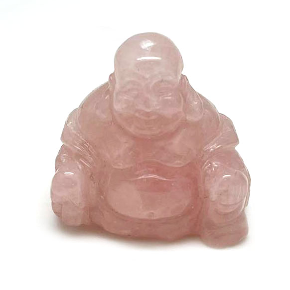 картинка Смеющийся Будда - Символ богатства, здоровья, счастья и веселья из розового кварца Sr-Budda-03 от магазина El Corazon
