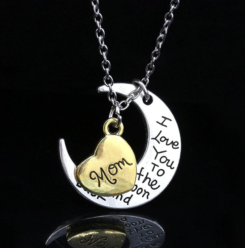 картинка Подвеска Луна и сердце с надписями qwxl06A06 от магазина El Corazon