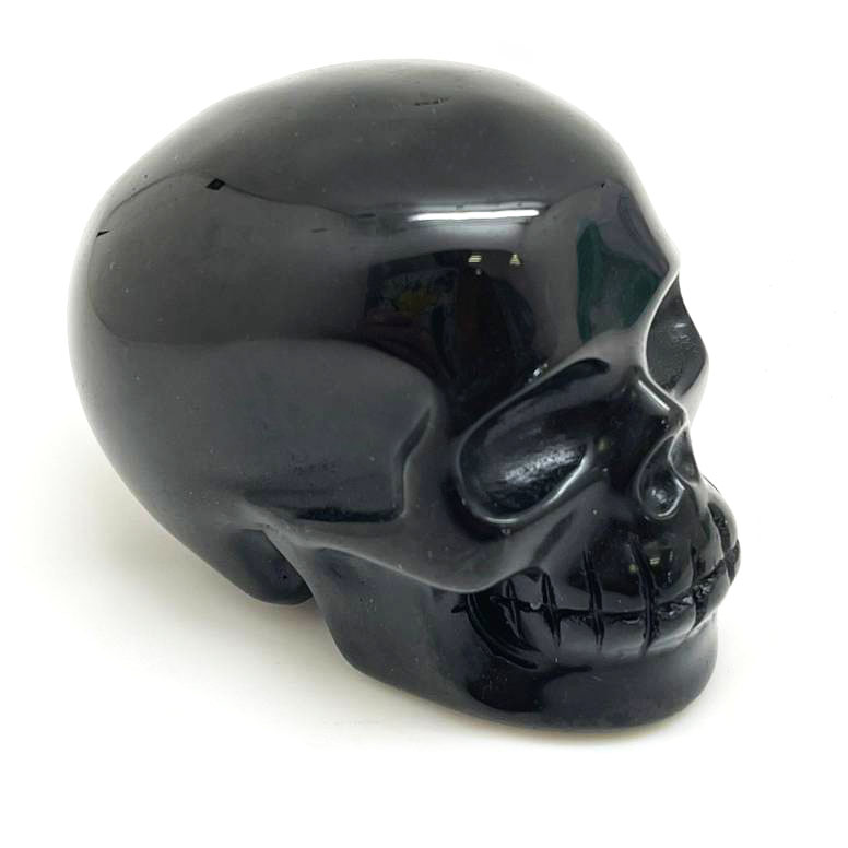 картинка Резной череп из чёрного Агата Scry-104 от магазина El Corazon