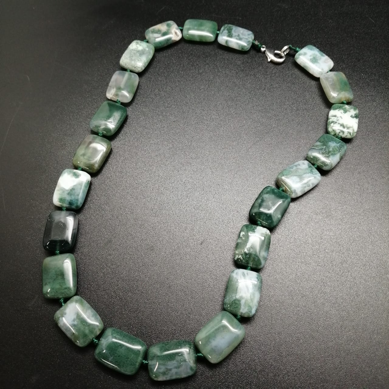 картинка Ожерелье 46 см из зеленой Яшмы 03 от магазина El Corazon