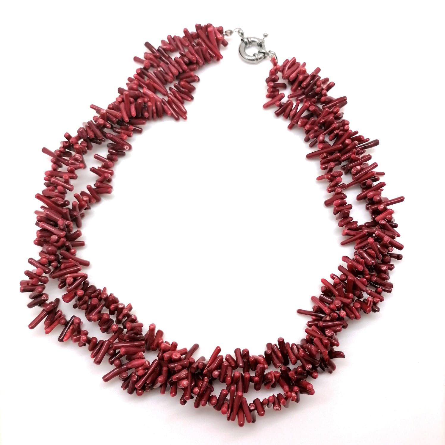 картинка  RC50-06 Ожерелье 50 см из Длинного Красного Коралла  от магазина El Corazon