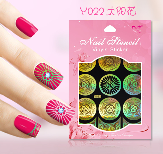 картинка Yi Kou Виниловые трафареты для ногтей № Y022 от магазина El Corazon