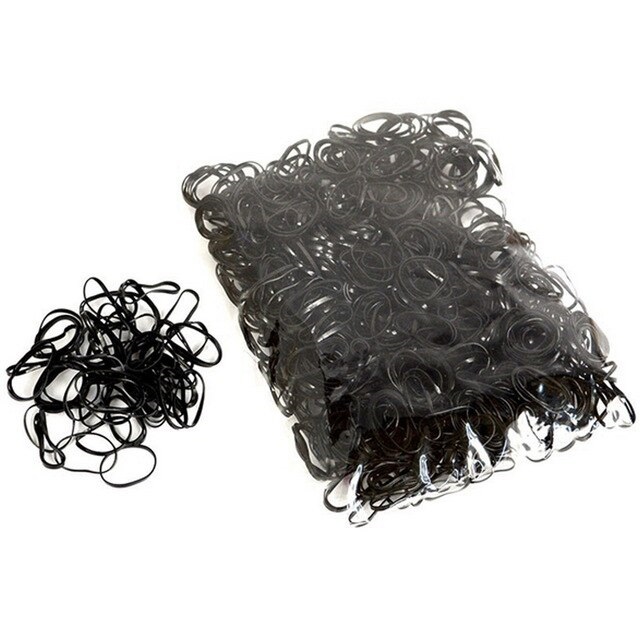 картинка Резинка для волос эластичная одноразовая Black, 3000 шт от магазина El Corazon