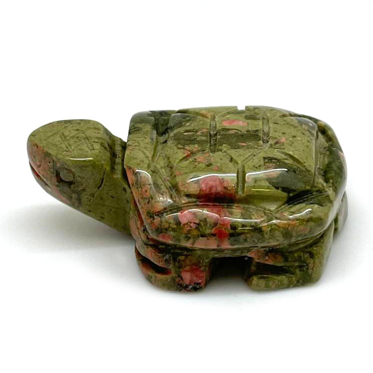 картинка Черепаха-оберег из натурального камня яшма зеленая Sr-Turt-13 от магазина El Corazon