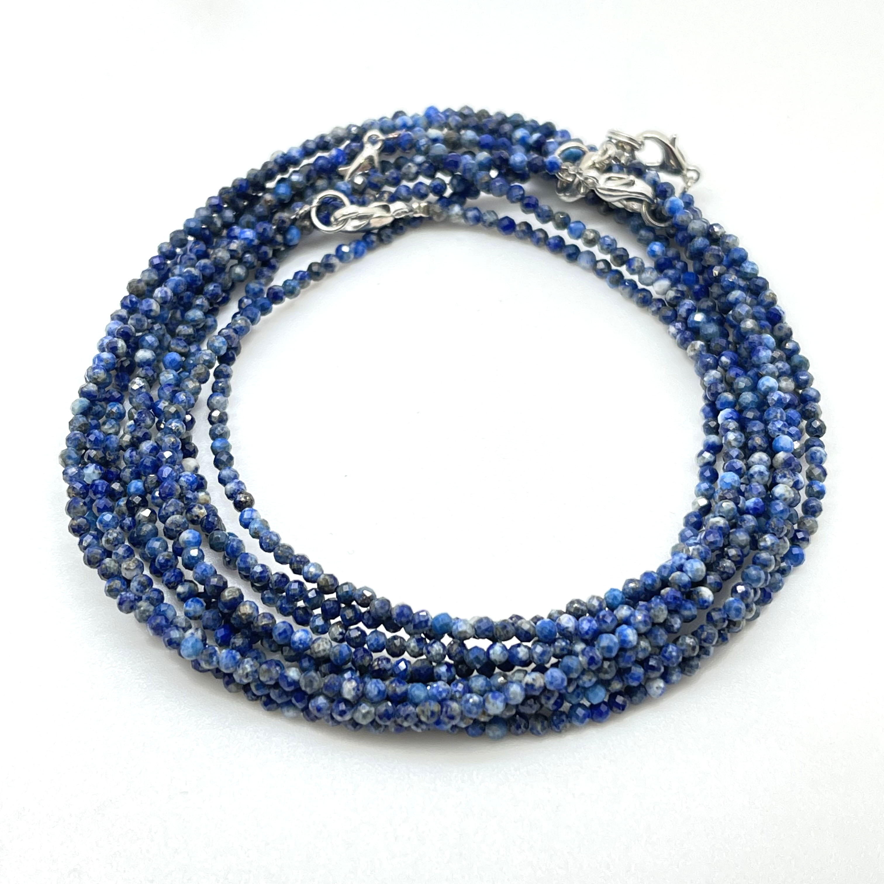 картинка Ожерелье - нитка 46,5 см  Лазурит  NL -0062 камень 2 мм от магазина El Corazon