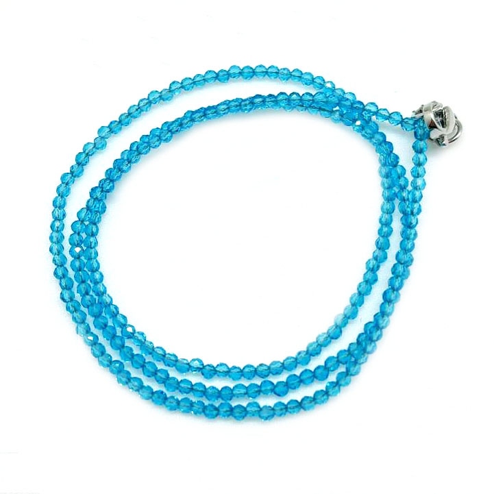 картинка Ожерелье - нитка 45 см из светло голубой Кварца ШП400-21 от магазина El Corazon
