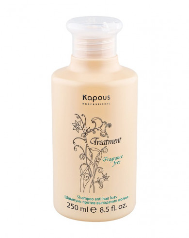 картинка Kapous Professional 250 мл, Шампунь против выпадения волос серии "Treatment" Fragrance free от магазина El Corazon