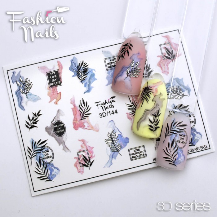 картинка Fashion Nails Слайдер дизайн FN 3D №144 от магазина El Corazon
